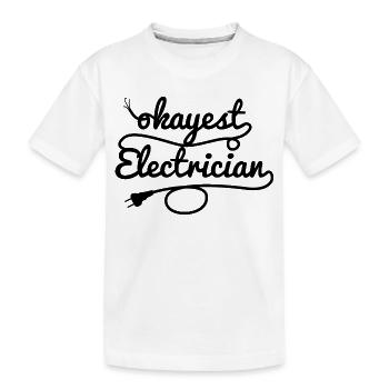 Électricien moyen - T-shirt bio Premium Enfant - blanc - Devant