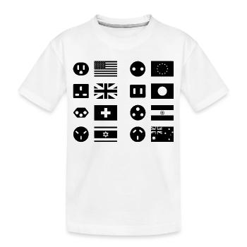 Types de connecteurs internationaux - T-shirt bio Premium Enfant - blanc - Devant