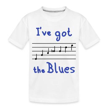 Échelle de blues en mi - sombre - T-shirt bio Premium Enfant - blanc - Devant