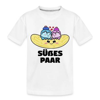 Süßigkeiten Statement Lecker Nachspeise Kalorien - Kinder Premium Bio T-Shirt - Weiß - Vorne