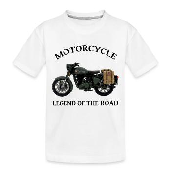 MOTO ARMEE création Louis RUNEMBERG © Adagp - T-shirt bio Premium Enfant - blanc - Devant