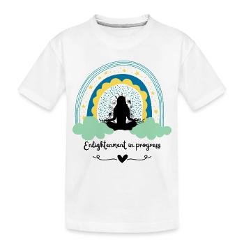 Enlightenment in progress - Kids' Premium Organic T-Shirt - white - Front