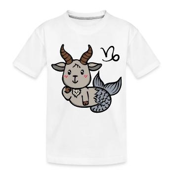 Astronomie Sternbild Horoskop Steinbock Tierkreis - Kinder Premium Bio T-Shirt - Weiß - Vorne