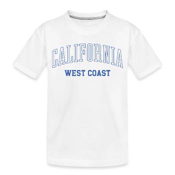 California West Coast Typography Tee - Kids' Premium Organic T-Shirt - white - Front