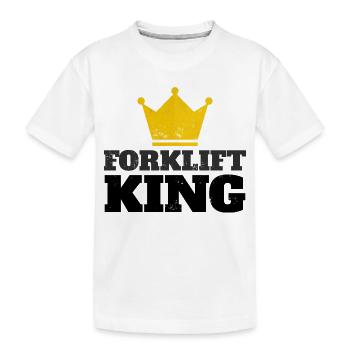 Chariot élévateur King - T-shirt bio Premium Enfant - blanc - Devant