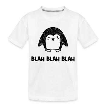 Pingouin disant oiseau animal froid Antarctique - T-shirt bio Premium Enfant - blanc - Devant