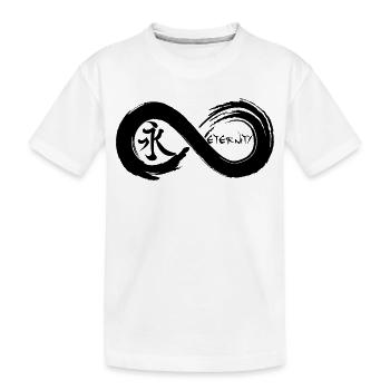 Unendliches Symbol und Ewigkeit auf Japanisch - Kinder Premium Bio T-Shirt - Weiß - Vorne