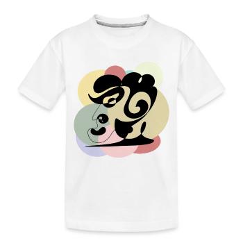 Homme au dessin au trait - T-shirt bio Premium Enfant - blanc - Devant