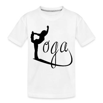 yoga - Kids' Premium Organic T-Shirt - white - Front