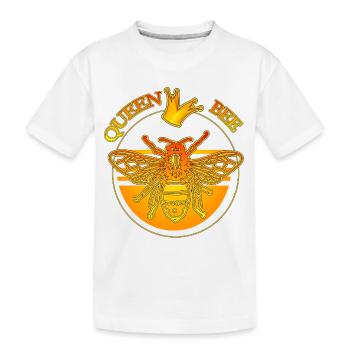 queen bee - queen bee & golden crown - Kids' Premium Organic T-Shirt - white - Front
