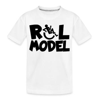 Every wheelchair user is a role model * - Kids' Premium Organic T-Shirt - white - Front