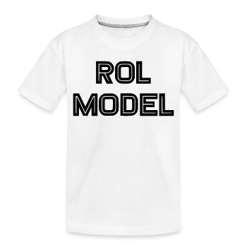 Every wheelchair user is a role model - Kids' Premium Organic T-Shirt - white - Front