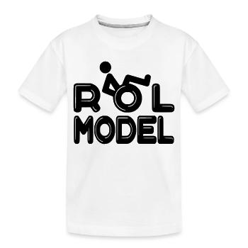 Every wheelchair user is a role model # - Kids' Premium Organic T-Shirt - white - Front