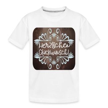 Herzlichen Glückwunsch - Kinder Premium Bio T-Shirt - Weiß - Vorne