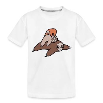 Mammifère paresseux animal paresseux sommeil fatigué - T-shirt bio Premium Enfant - blanc - Devant