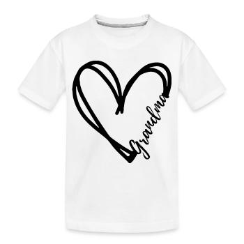 ICH LIEBE OMA. OMA GESCHENK. - Kinder Premium Bio T-Shirt - Weiß - Vorne
