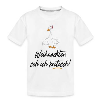 Lustige vegetarische Sprüche zu Weihnachten - Kinder Premium Bio T-Shirt - Weiß - Vorne