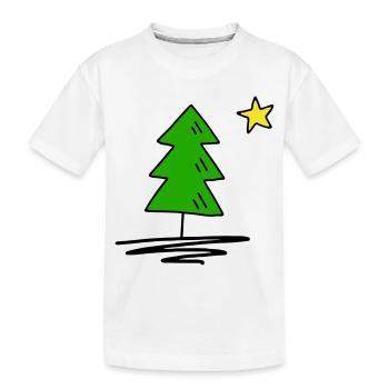 Tannenbaum - Kinder Premium Bio T-Shirt - Weiß - Vorne