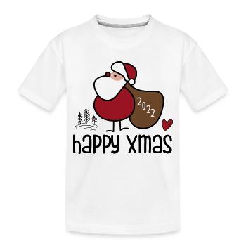 Père Noël festif - T-shirt bio Premium Enfant - blanc - Devant