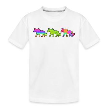 Galopp Pferdenarr Pferde Pferdeliebe Islandpferde - Kinder Premium Bio T-Shirt - Weiß - Vorne