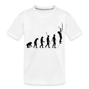 Évolution humaine, escalade sur glace, grimpeurs sur glace - T-shirt bio Premium Enfant - blanc - Devant