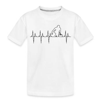 Curling électrocardiogramme ECG - T-shirt bio Premium Enfant - blanc - Devant