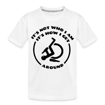 C’est ainsi que je traverse la vie dans mon fauteuil roulant # - T-shirt bio Premium Enfant - blanc - Devant