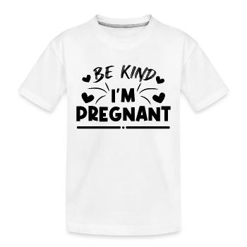 Parents Grossesse Grossesse Déclaration Coeur - T-shirt bio Premium Enfant - blanc - Devant