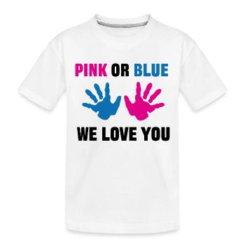 Parents Déclaration de famille Grossesse Grossesse - T-shirt bio Premium Enfant - blanc - Devant