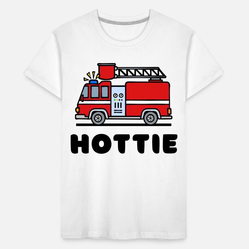 Fire brigade fire engine fire protection slogan Kids' Premium Organic T-Shirt