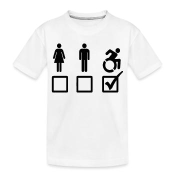 Tous les utilisateurs de fauteuils roulants sont adaptés* - T-shirt bio Premium Enfant - blanc - Devant