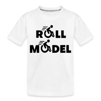 Every wheelchair user is a role model * - Kids' Premium Organic T-Shirt - white - Front