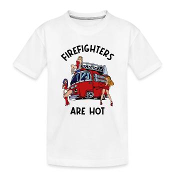 Déclaration sur les pompiers sauveteurs Brigade des pompiers - T-shirt bio Premium Enfant - blanc - Devant