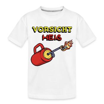 Feuerlöscher Brennen Feuer Feuerwehr Statement - Kinder Premium Bio T-Shirt - Weiß - Vorne