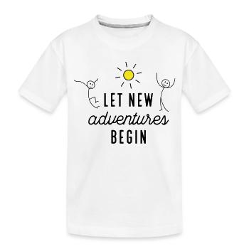 Aventure ou nouveau départ - T-shirt bio Premium Enfant - blanc - Devant
