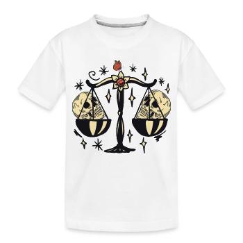 Balance avec crânes - T-shirt bio Premium Enfant - blanc - Devant