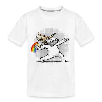 licorne rebelle - T-shirt bio Premium Enfant - blanc - Devant