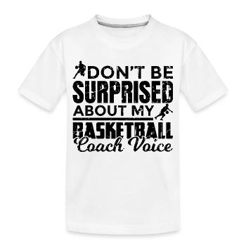 Entraîneur de basket-ball - T-shirt bio Premium Enfant - blanc - Devant