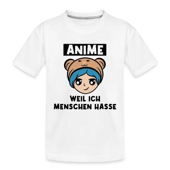 Zeichentrick Popkultur Statement Manga Anime Cool - Kinder Premium Bio T-Shirt - Weiß - Vorne