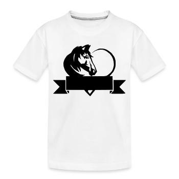 Nom du cheval Chemise Nom du cheval Cavalier Cheval - T-shirt bio Premium Enfant - blanc - Devant