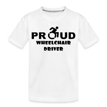 Fier utilisateur d’un fauteuil roulant * - T-shirt bio Premium Enfant - blanc - Devant