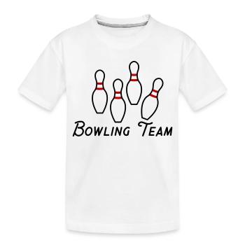 Équipe de bowling - T-shirt bio Premium Enfant - blanc - Devant