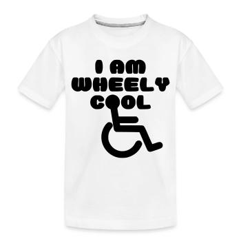 Je suis cool. Humour en fauteuil roulant * - T-shirt bio Premium Enfant - blanc - Devant