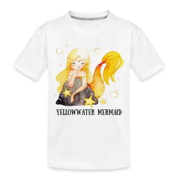 Yellow-Water Mermaid - Kinder Premium Bio T-Shirt - Weiß - Vorne