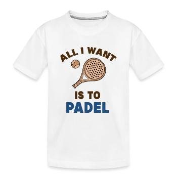 Entraîneur de Padel Raquette de balle Déclaration de jeu de padel - T-shirt bio Premium Enfant - blanc - Devant