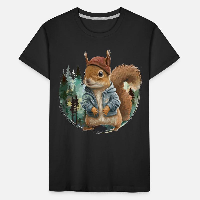 Niedliches Eichhörnchen Kinder Premium Bio T-Shirt