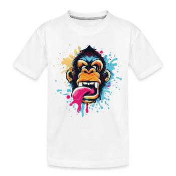 Angry Monkey Splash Urban Street - T-shirt bio Premium Enfant - blanc - Devant