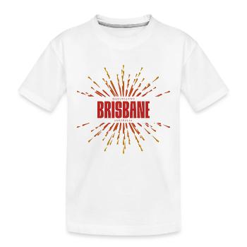 Brisbane Sunburst Logo - Kinder Premium Bio T-Shirt - Weiß - Vorne