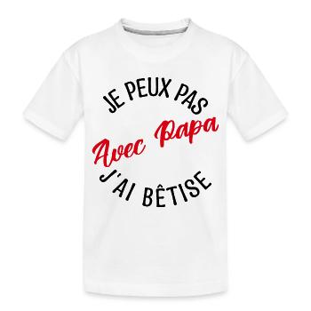 Cadeau papa. cadeau père. cadeau papa de l'année. - T-shirt bio Premium Enfant - blanc - Devant