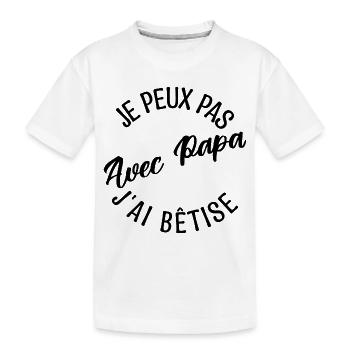 Cadeau papa. cadeau père. cadeau papa de l'année. - T-shirt bio Premium Enfant - blanc - Devant